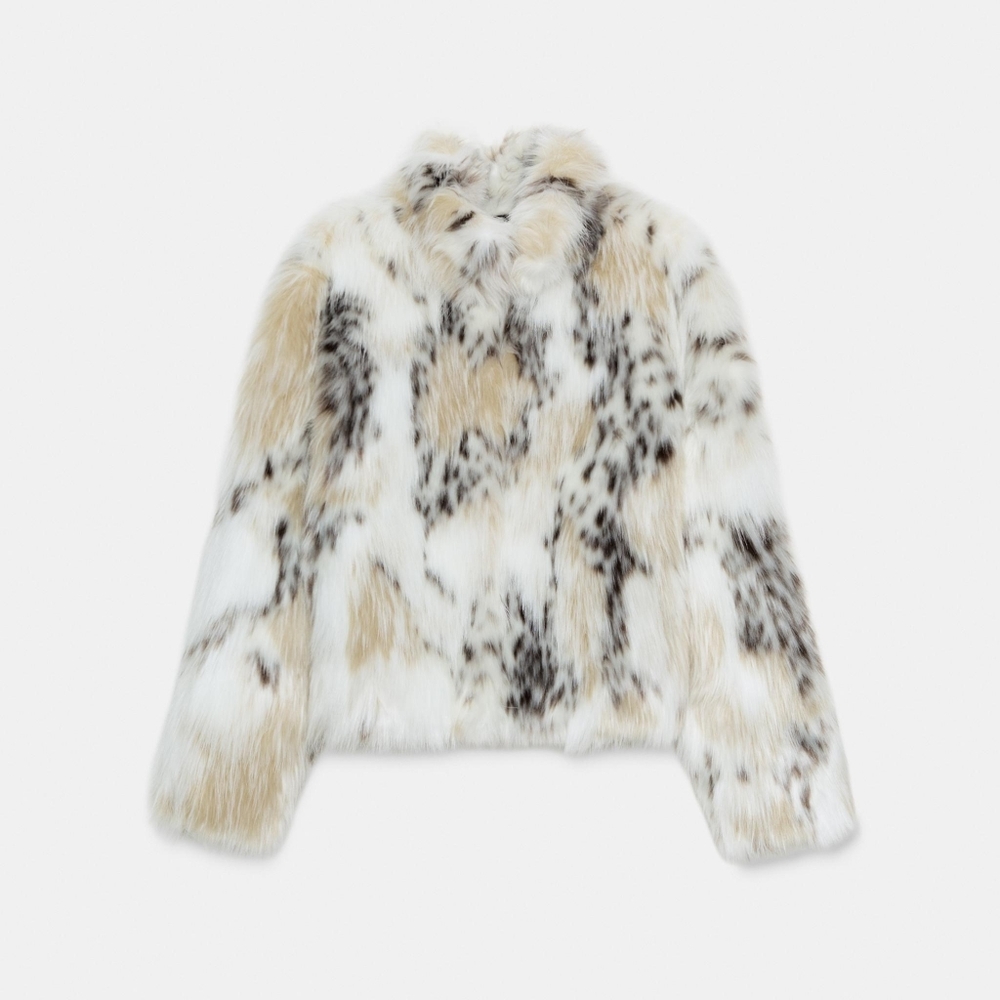 Zara ZW Faux Fur Short Coat - Picture 13 of 16